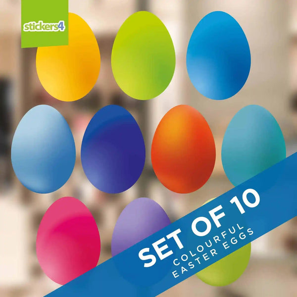 10 Individual Easter Egg Window Stickers Easter Window Display