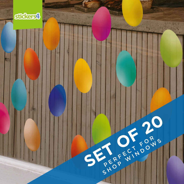 20 Individual Easter Egg Window Stickers Easter Window Display