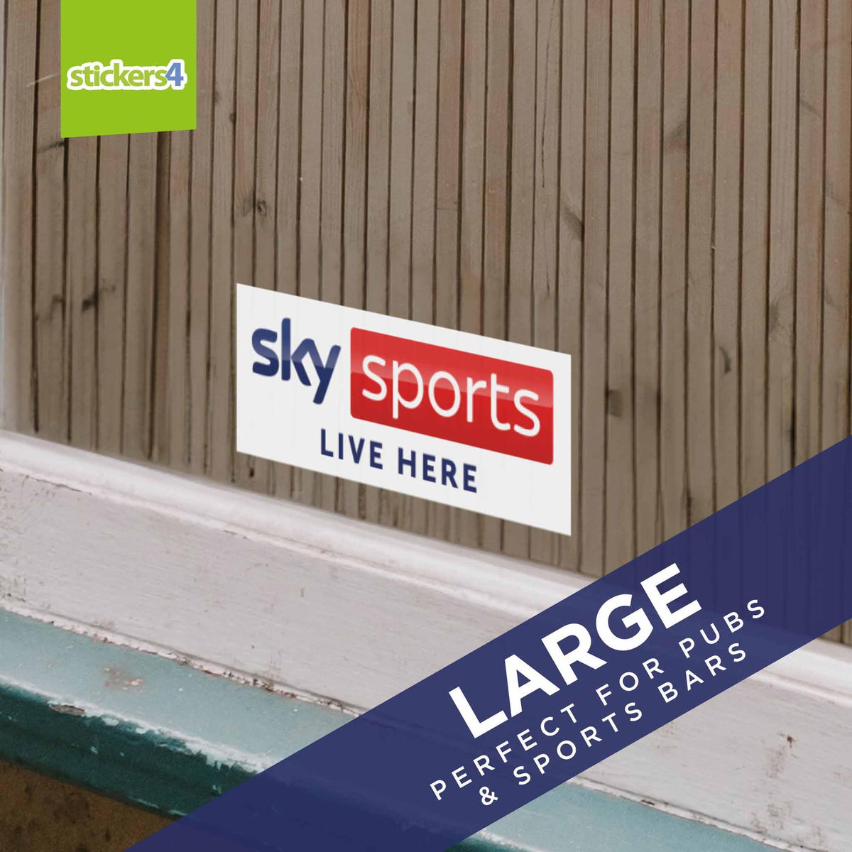 Sky Sports Live Here (Pair) Window Sticker Events