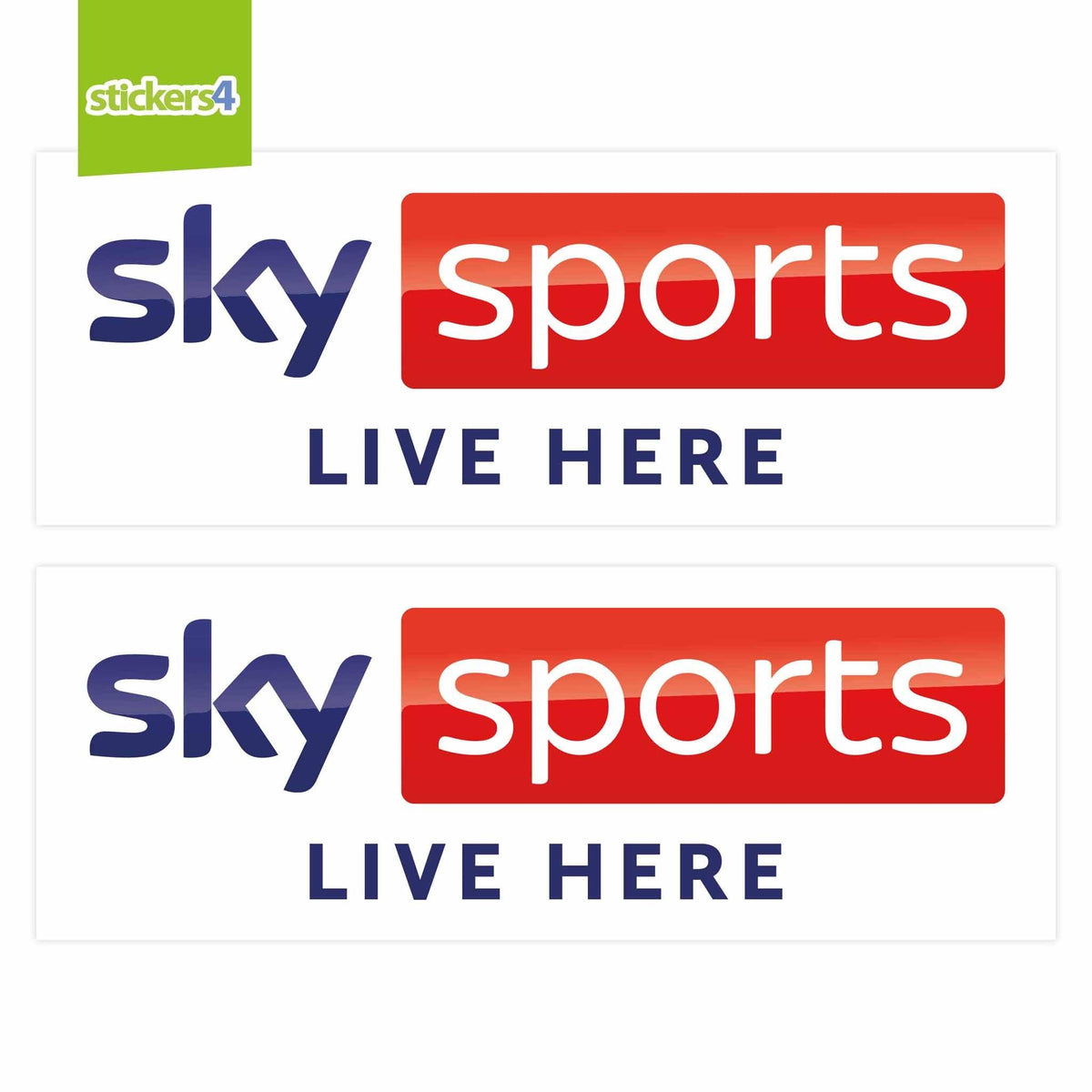 Sky Sports Live Here (Pair) Window Sticker Events