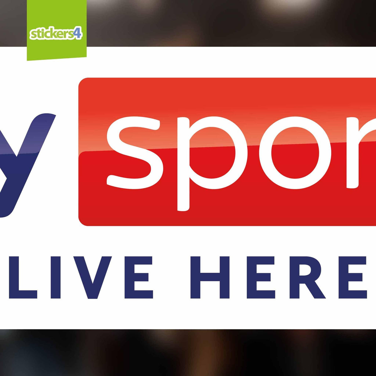 Sky Sports Live Here (Pair) Window Sticker Events