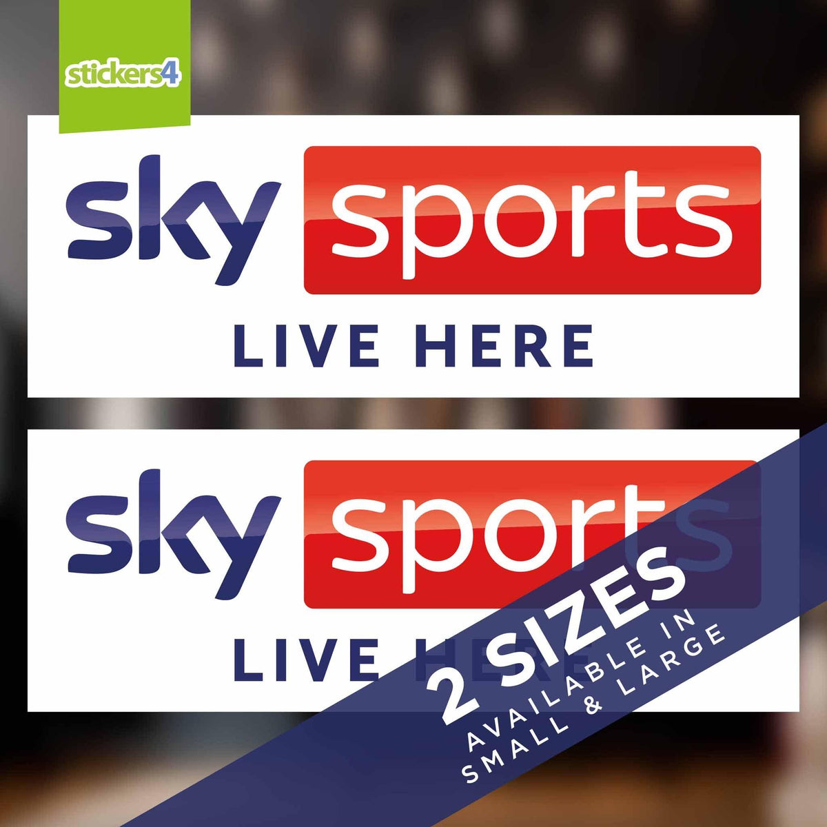 Sky Sports Live Here (Pair) Window Sticker Events