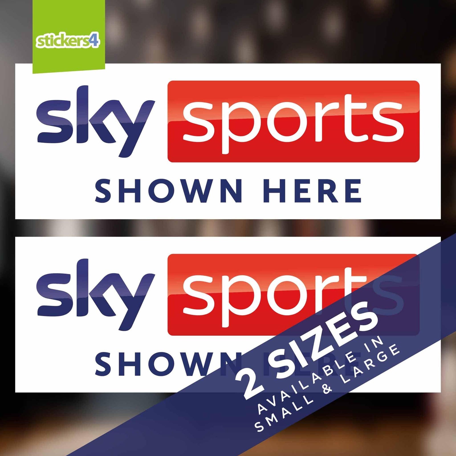 Sky Sports Shown Here (Pair) Window Sticker Events