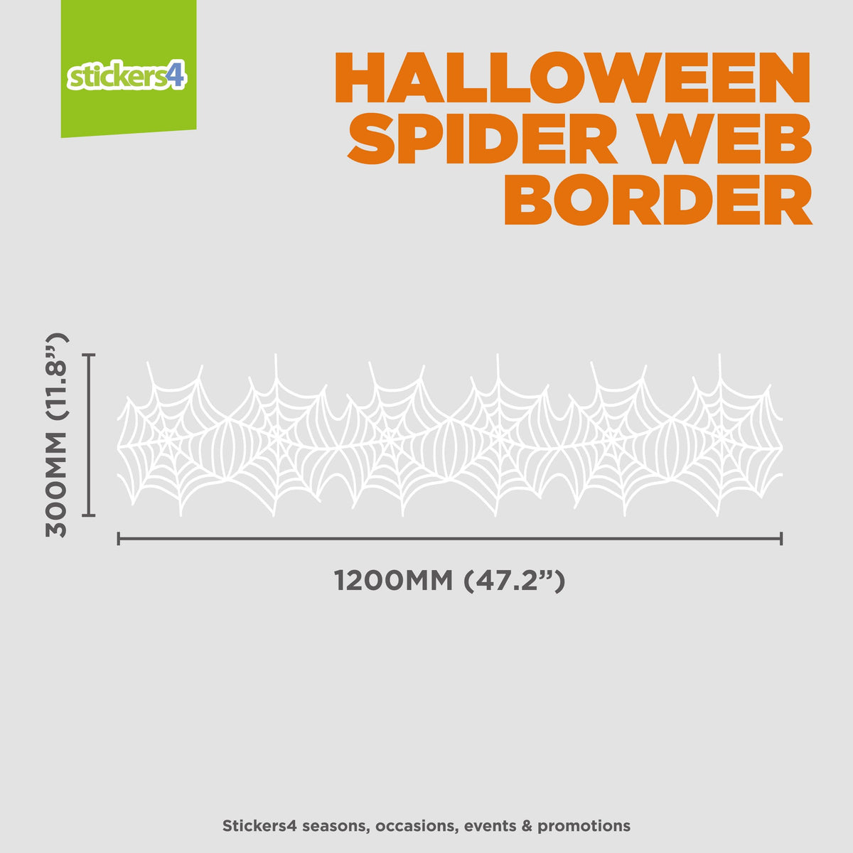 Spider Web Border Window Cling Sticker Halloween Display