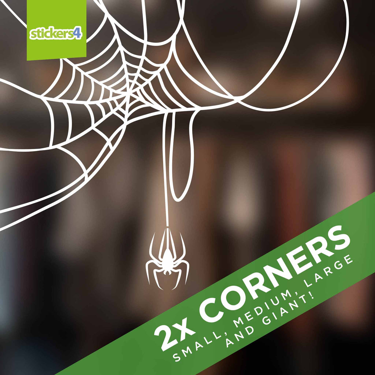 Spider Web Corner Window Stickers