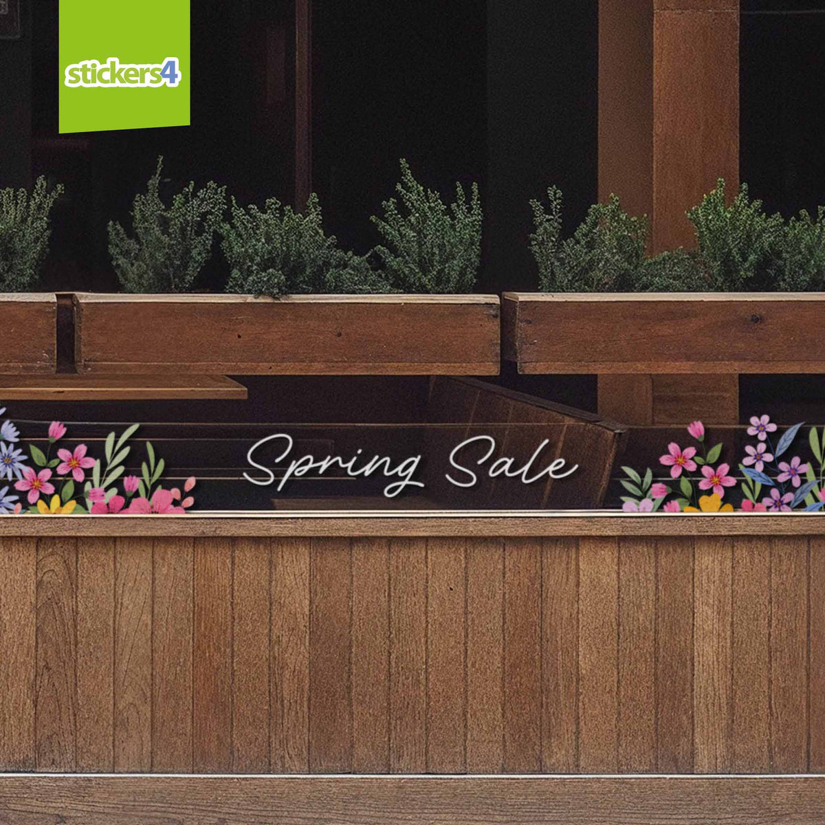 Spring Sale with Foliage Window Sticker