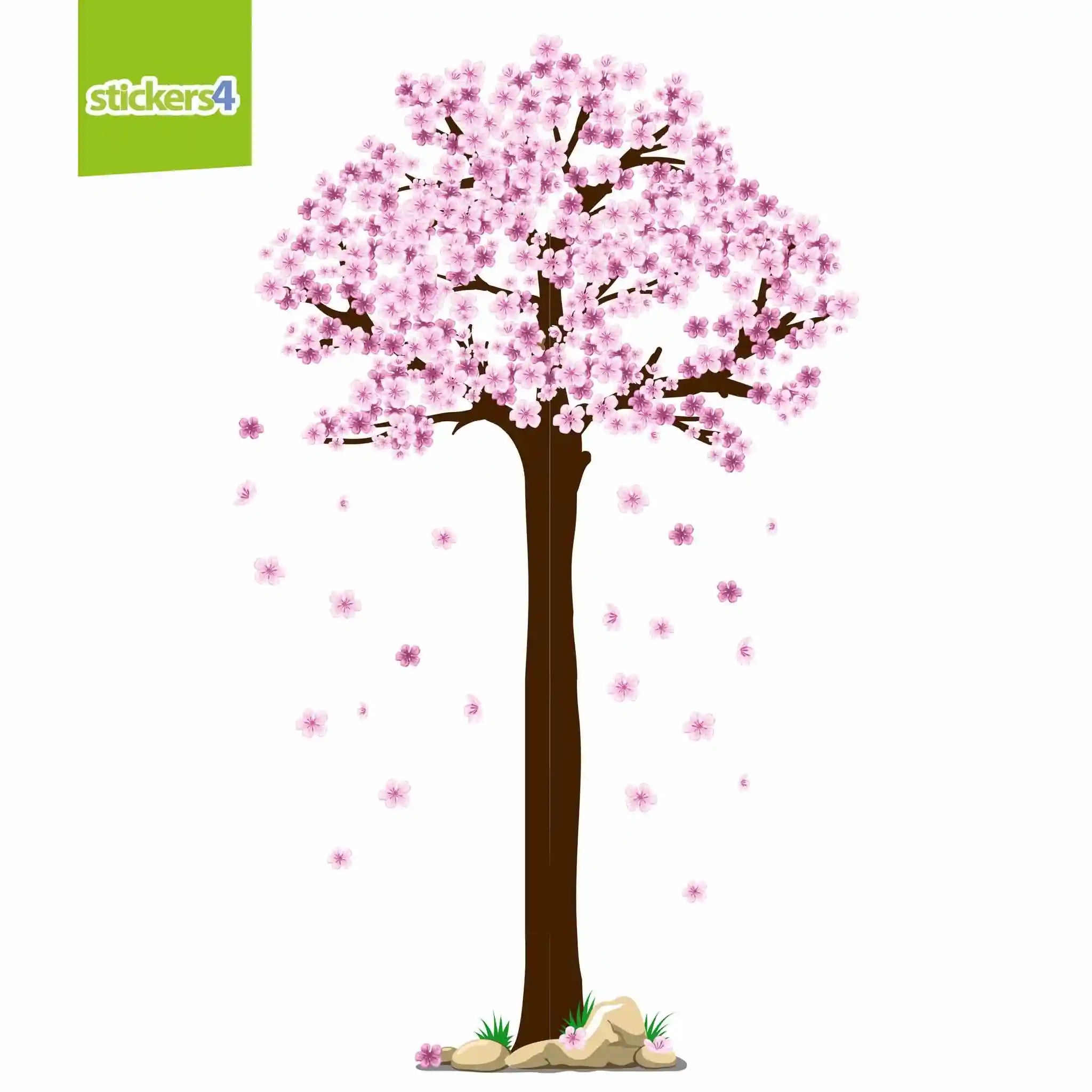 Spring Tree Sticer Spring Tree with Blossom Window Sticker | Shop Decoration