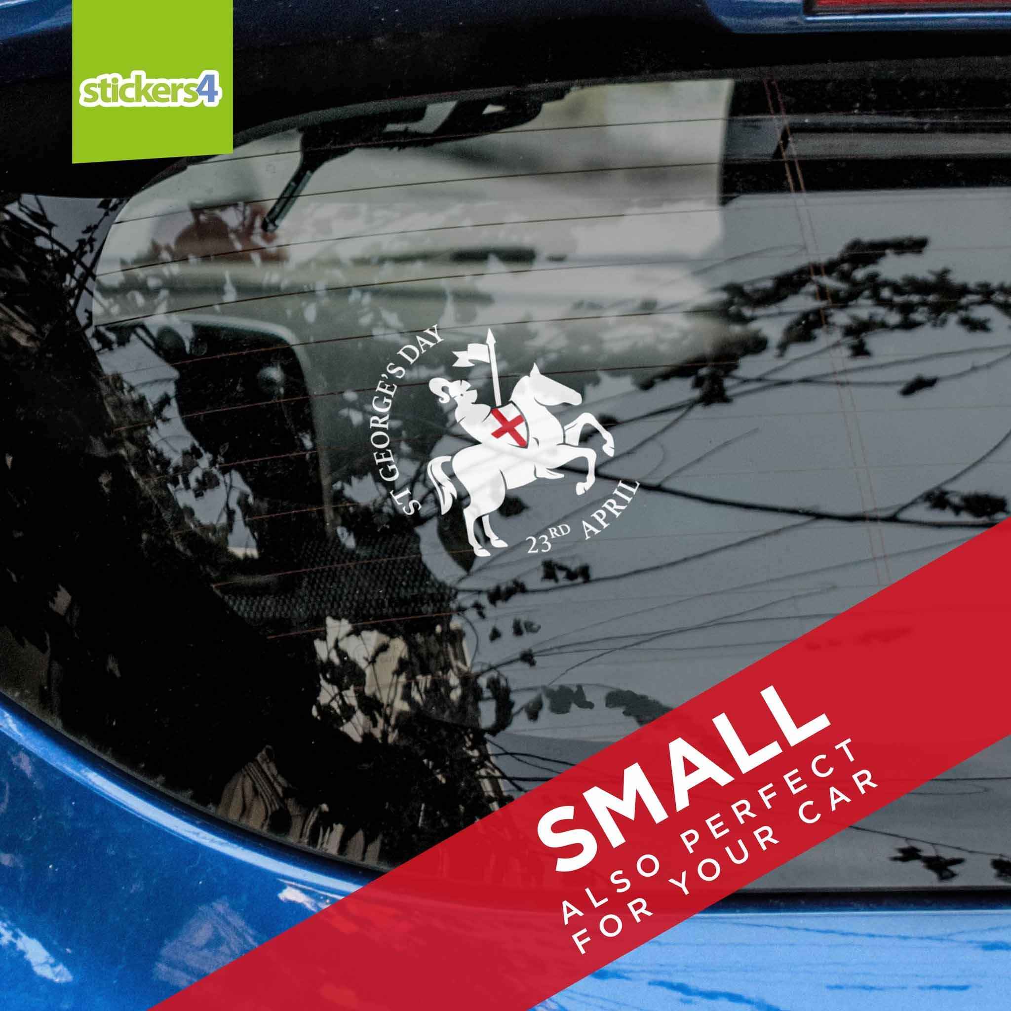 St George on Horse Silhouette Window Sticker | St George's Day