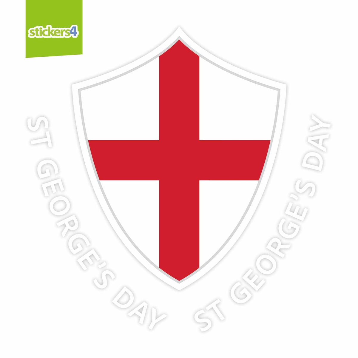 St George&#39;s Day Shield Window Sticker St George&#39;s Day Window Display