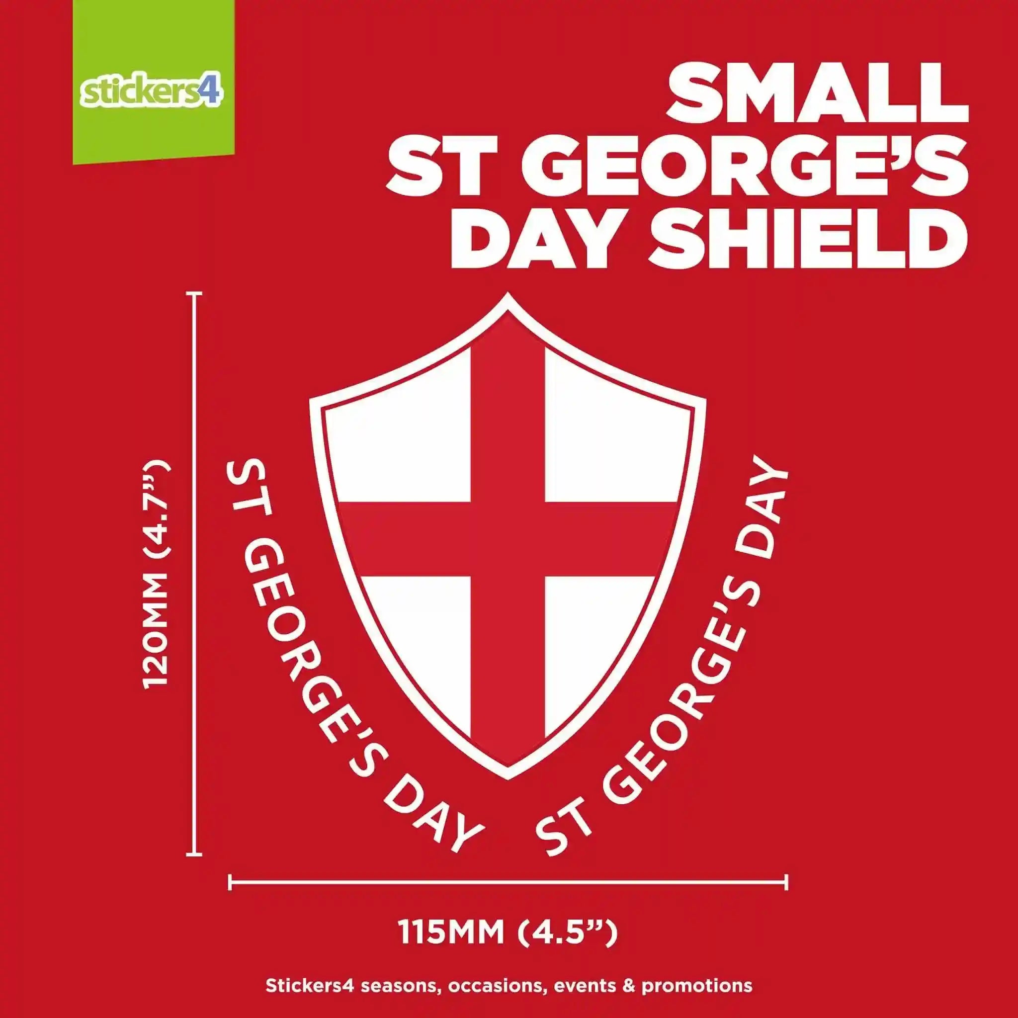 St. George Stickers St George's Day Shield Window Sticker | St George's Day | Stickers4