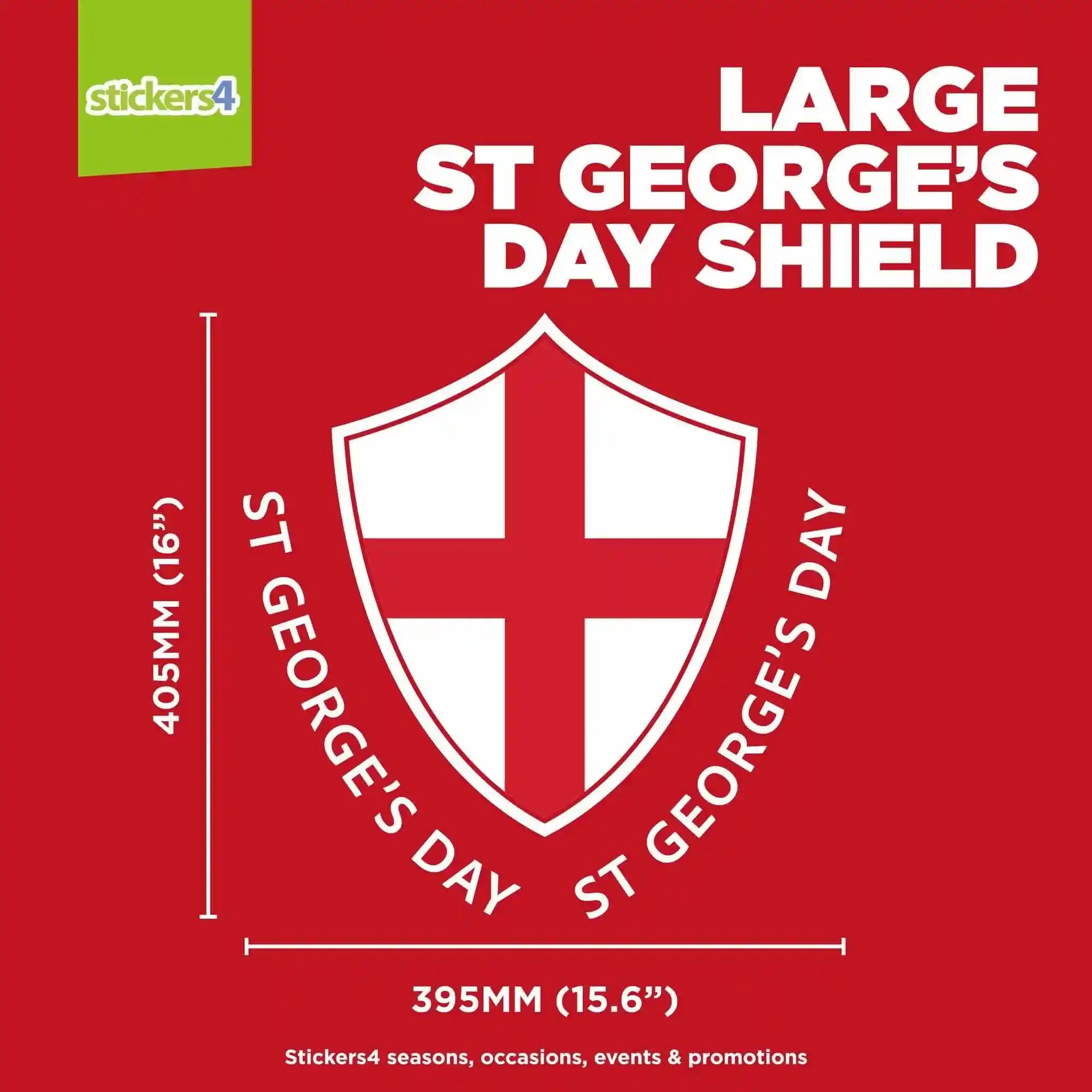 St George's Day Shield Window Sticker | St George's Day | Stickers4