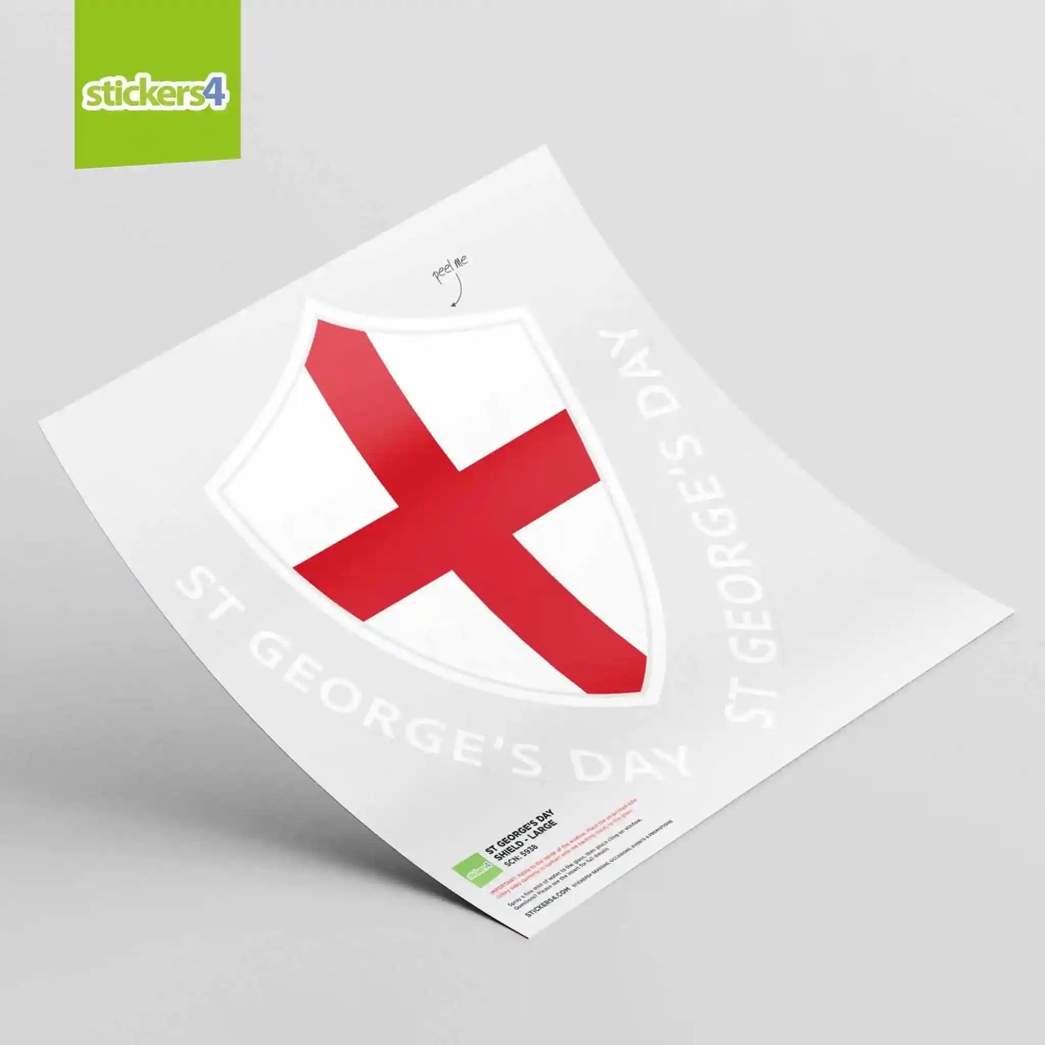 St. George Stickers St George's Day Shield Window Sticker | St George's Day | Stickers4