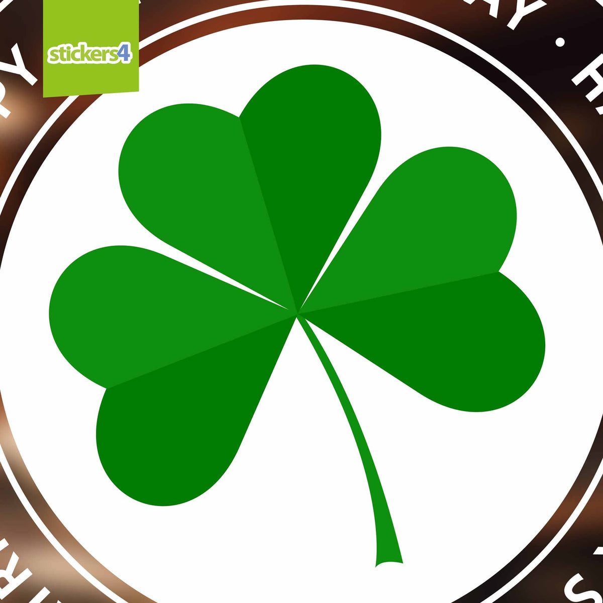 St. Patrick&#39;s Day Shamrock Roundel Window Sticker