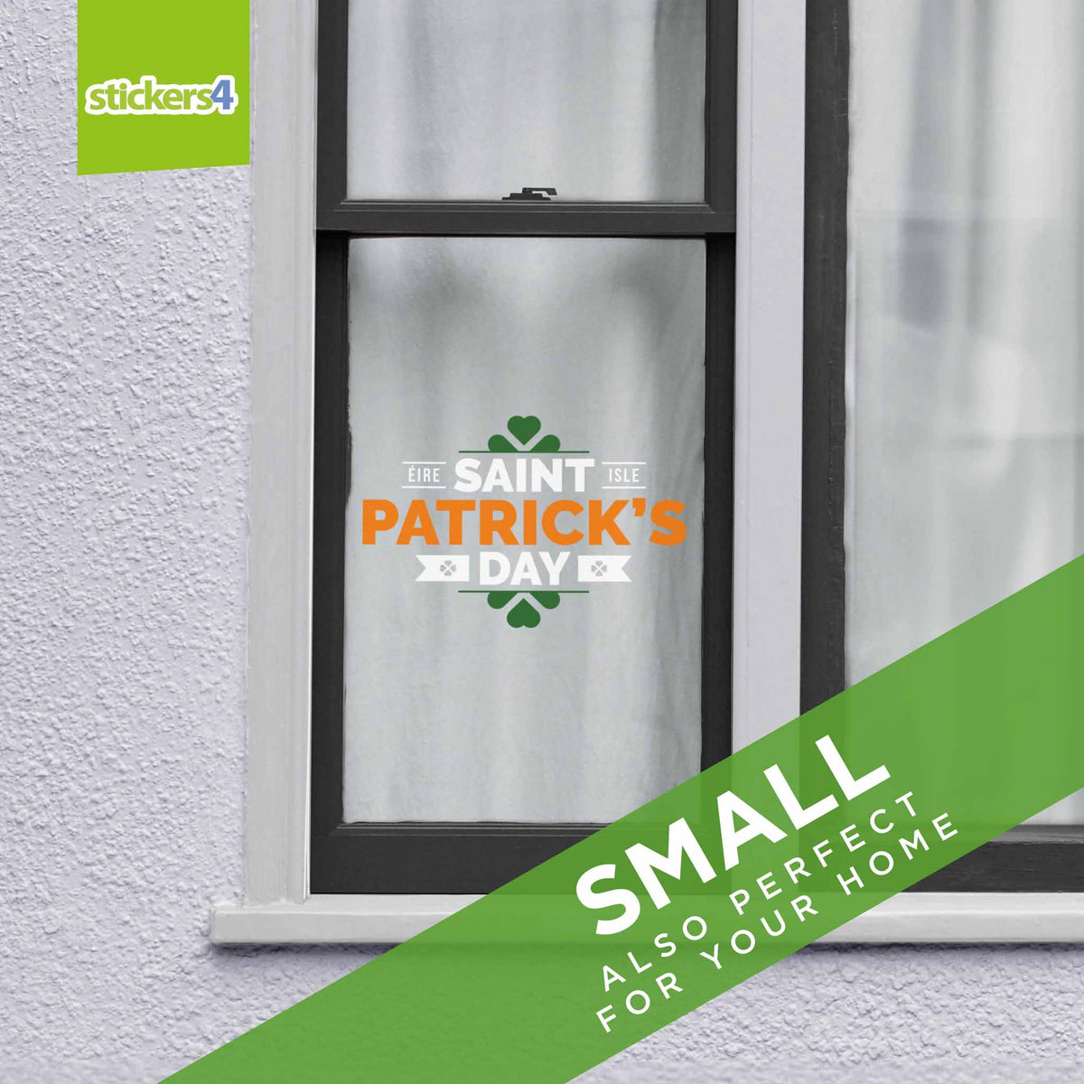 Stacked Saint Patricks Day Window Sticker