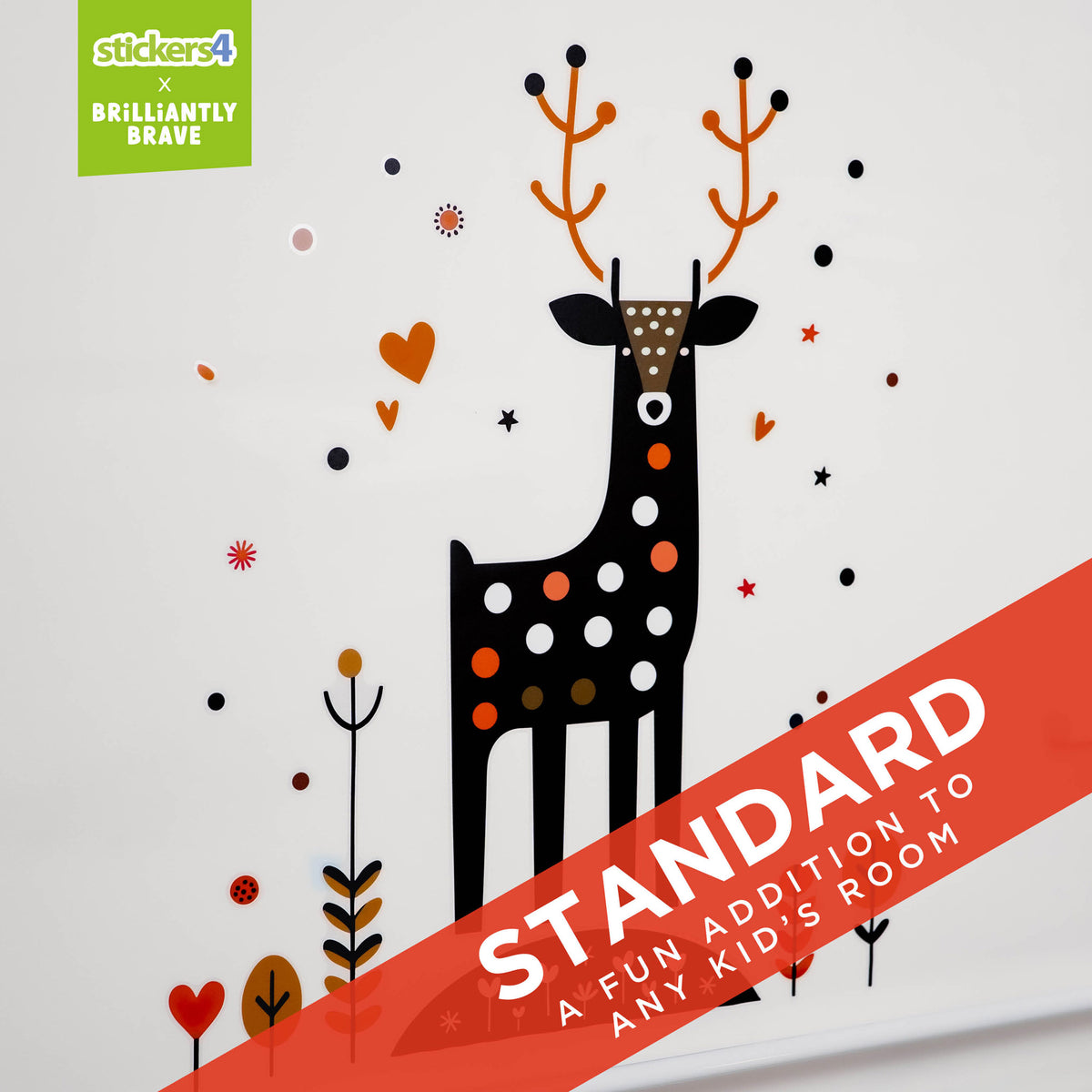 Brilliantly Brave Stag Wall Sticker