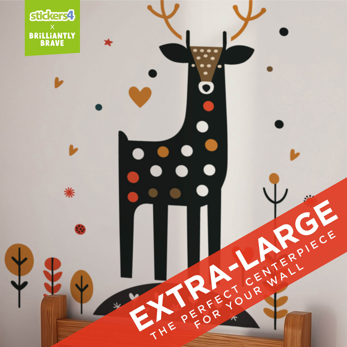 Brilliantly Brave Stag Wall Sticker