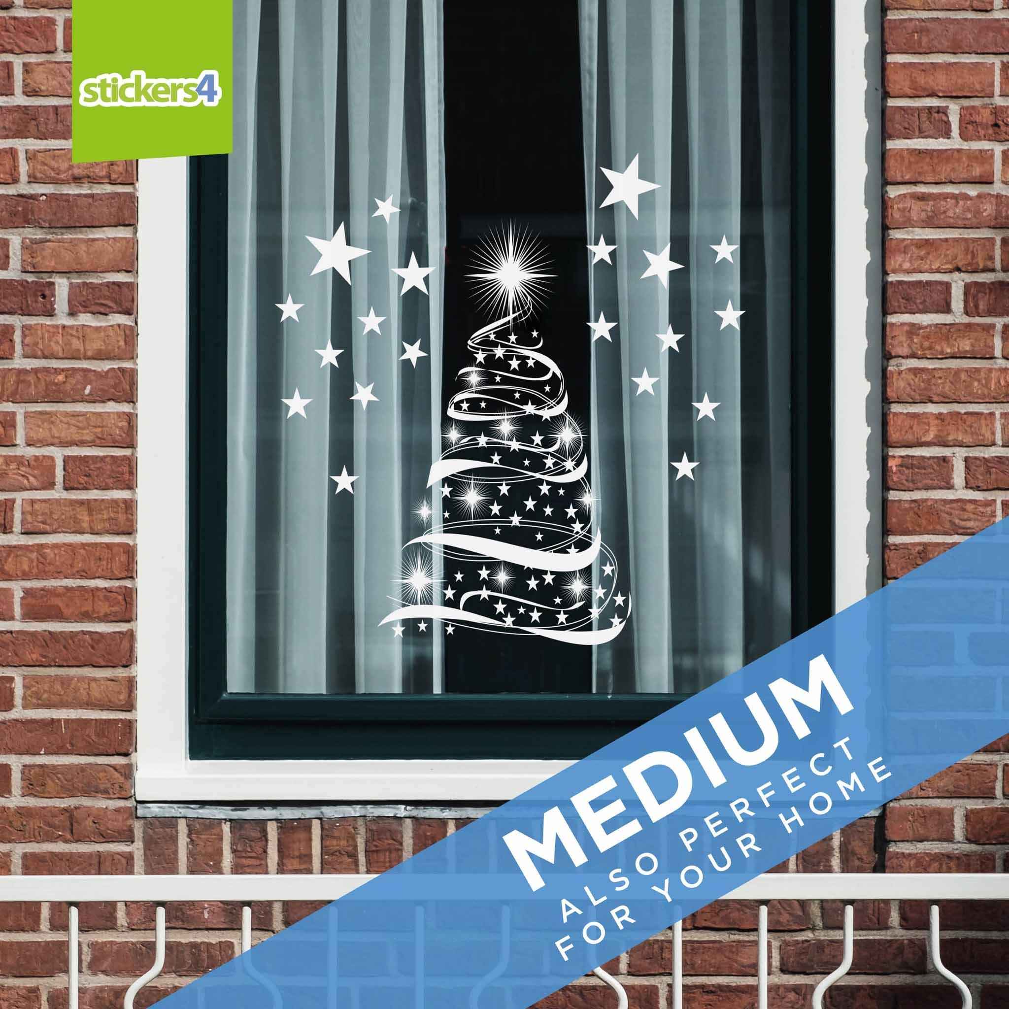 Christmas Star Tree Window Cling