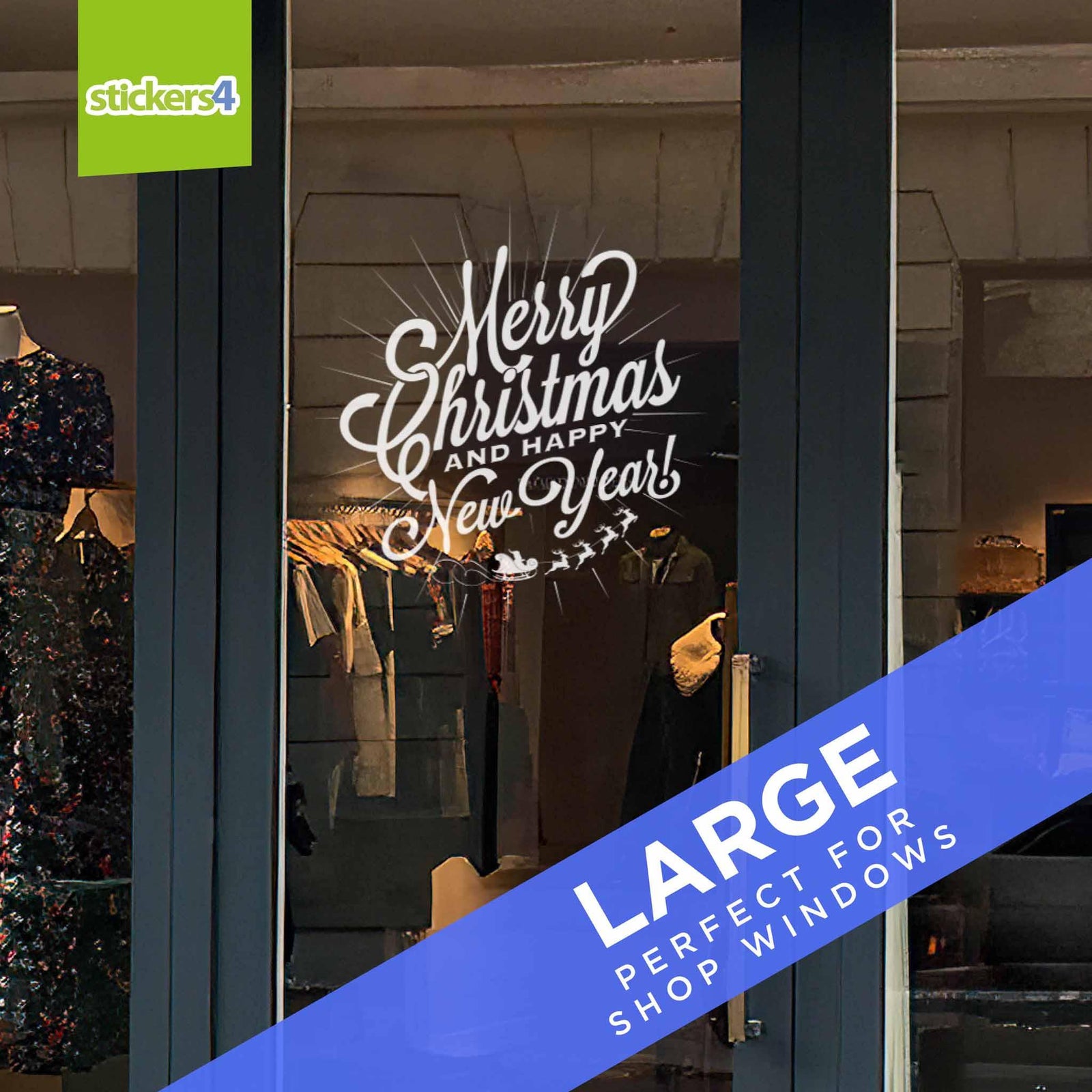 Starburst Merry Christmas Christmas Window Display