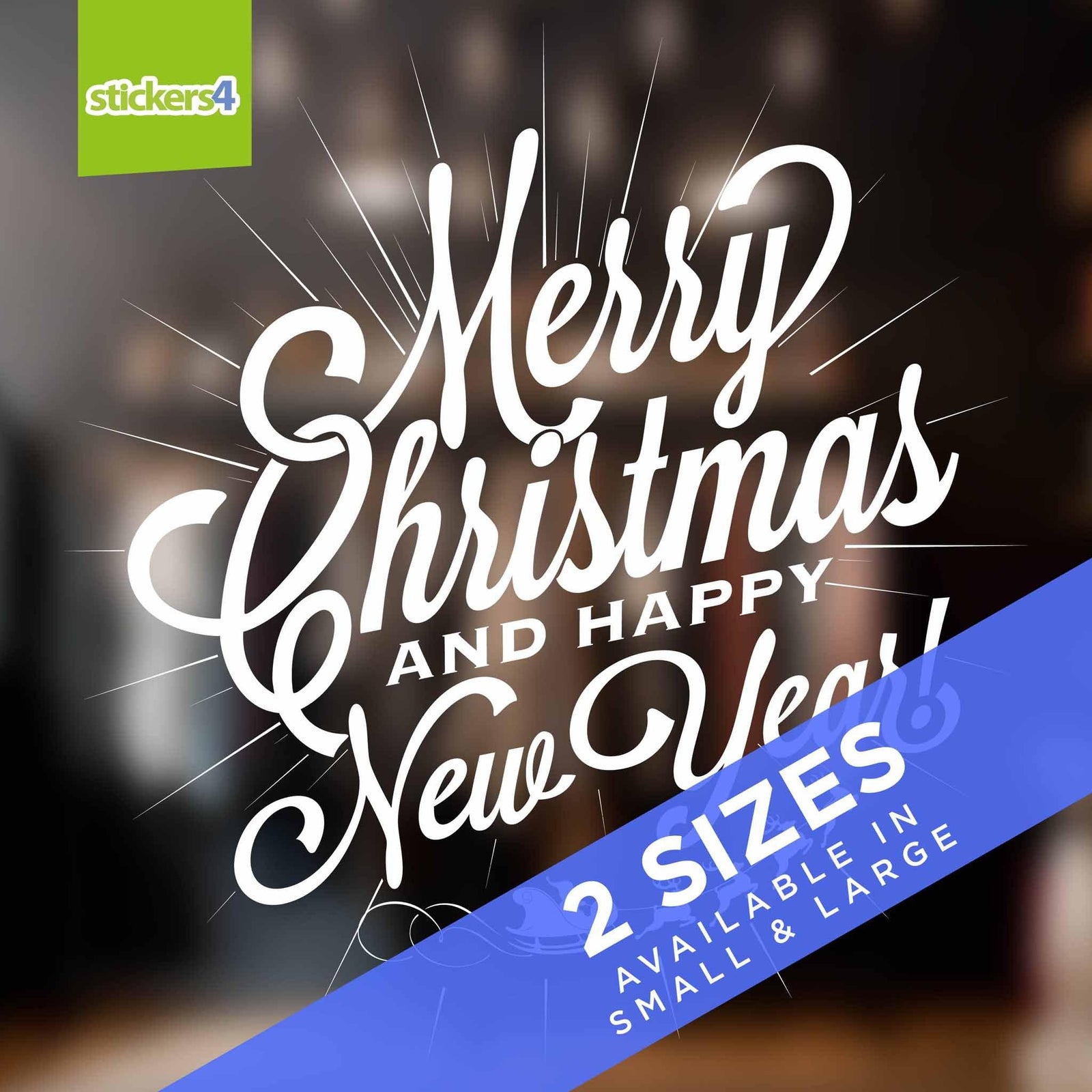 Starburst Merry Christmas Christmas Window Display