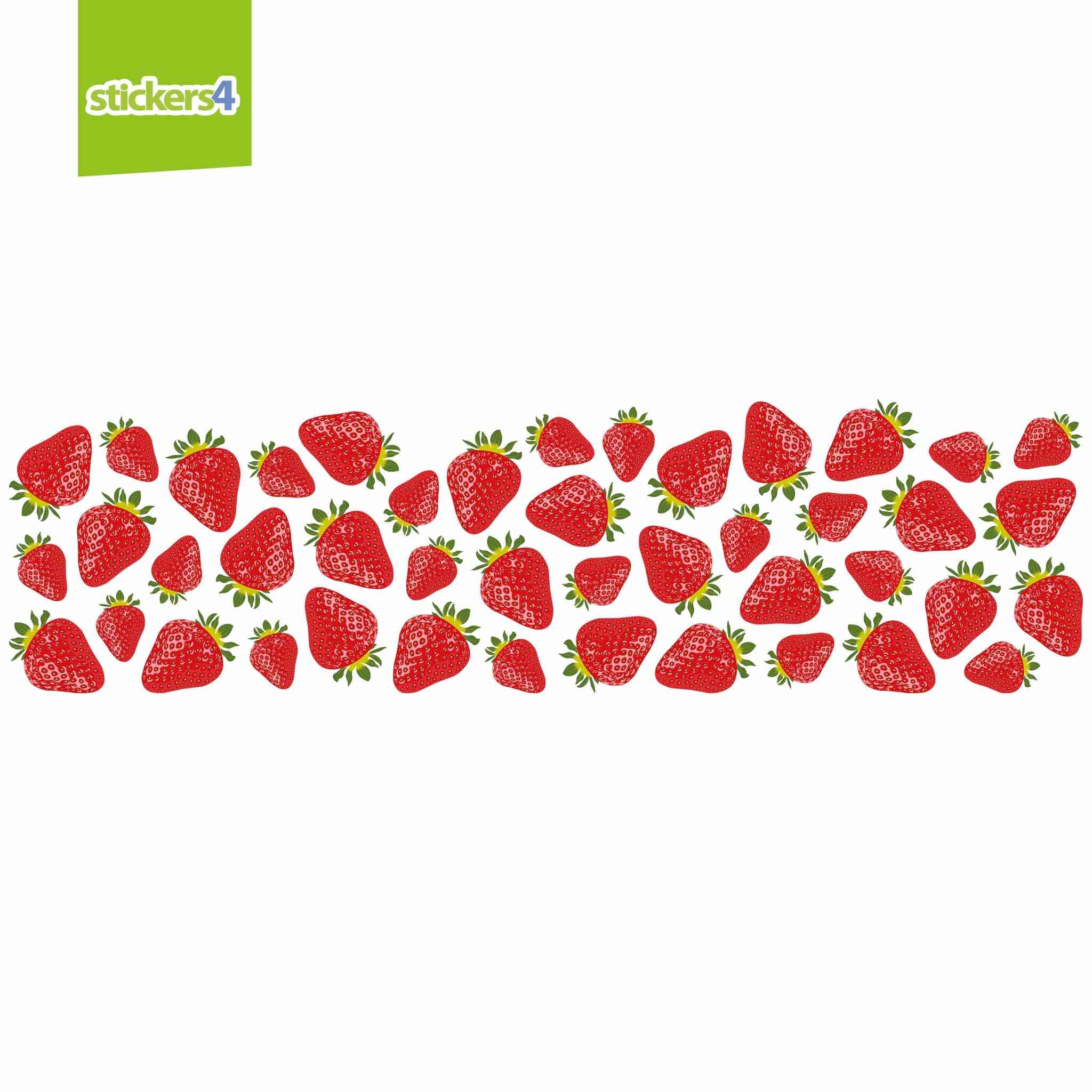 Strawberry Border Window Sticker | Summer Window Display