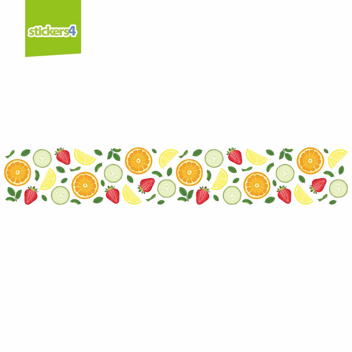 &#39;Pimms&#39; Style Summer Fruit Border Window Sticker 