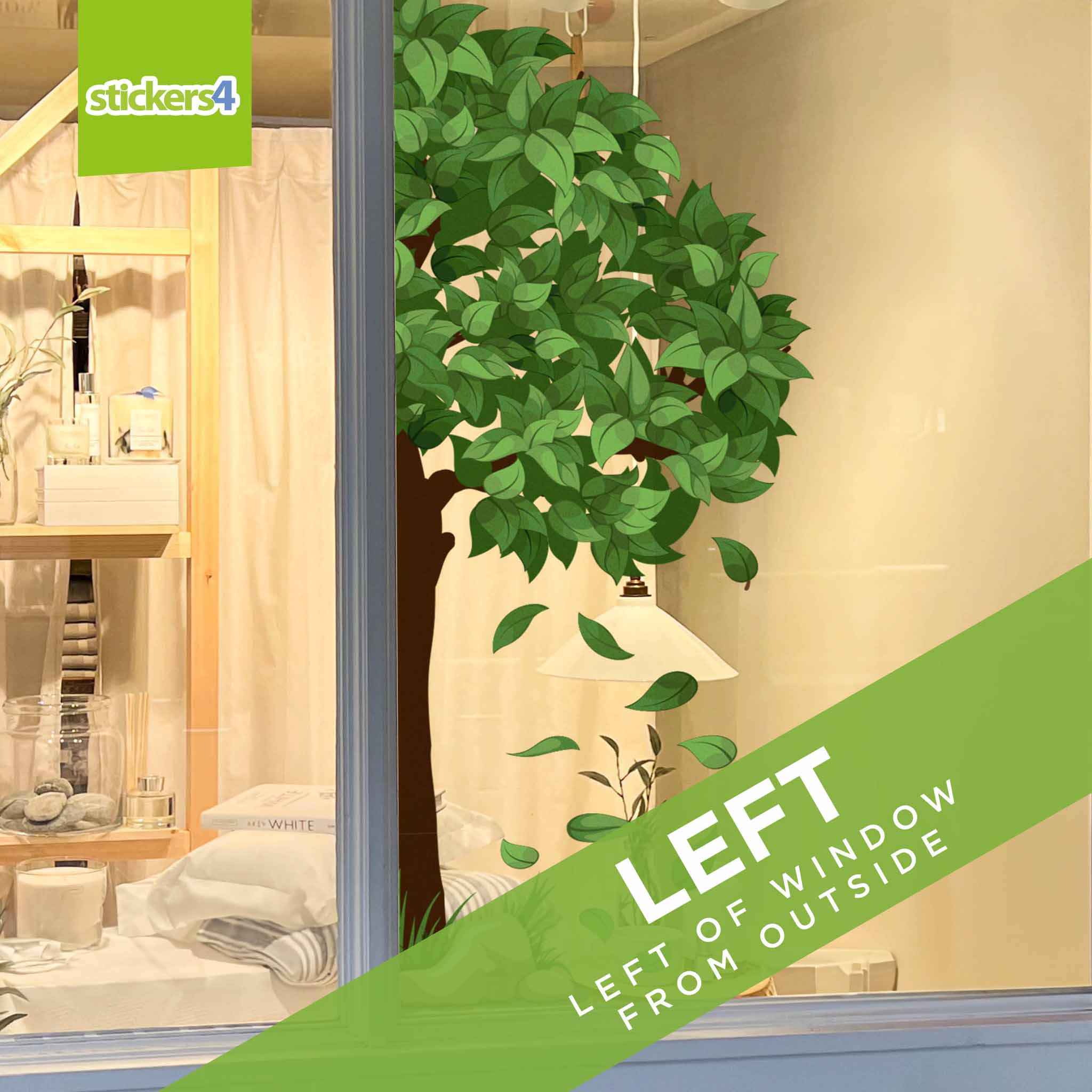 Colourful Tree Window Sticker Spring Summer Tree Sticker | Shop Window Decoration | Stickers4