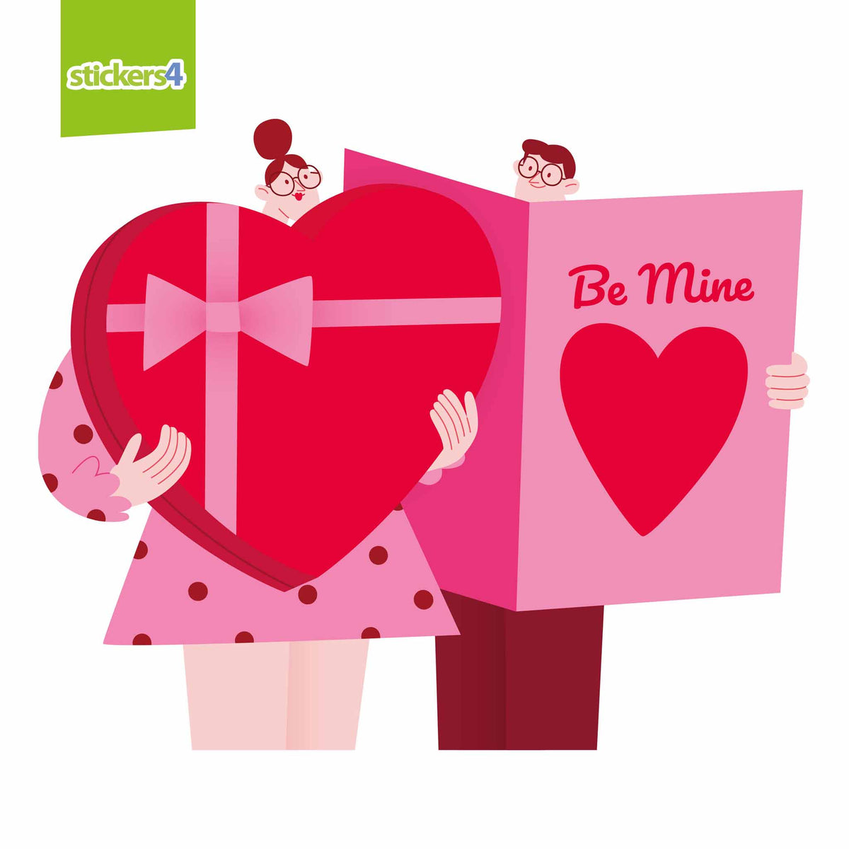 Sweetheart Duo - Be Mine Window Sticker