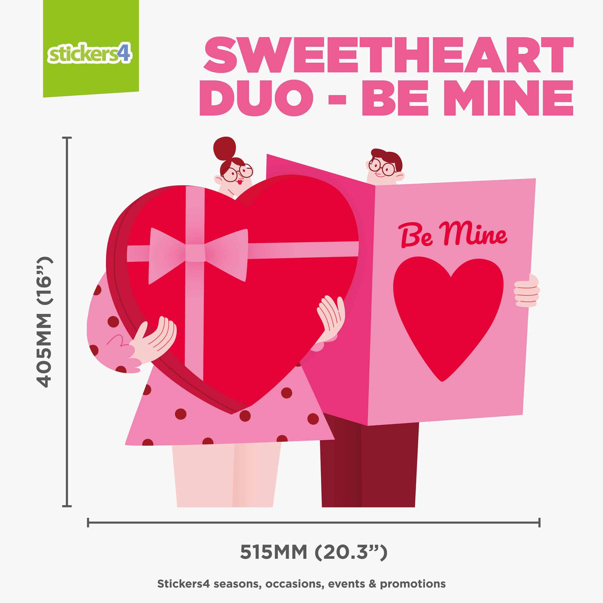 Sweetheart Duo - Be Mine Window Sticker