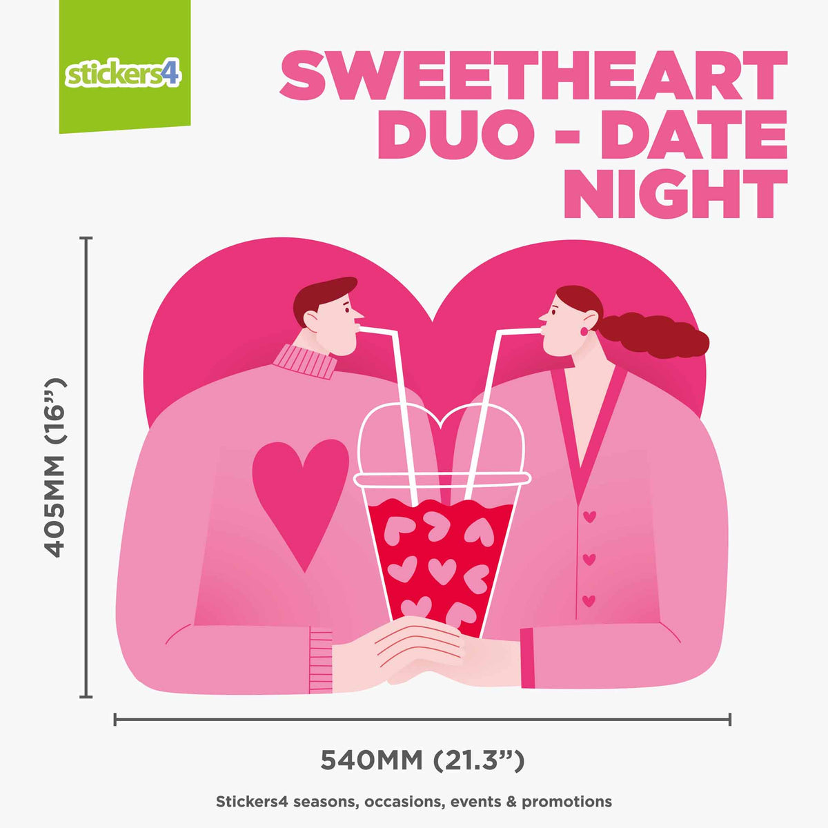 Sweetheart Duo - Date Night Window Sticker