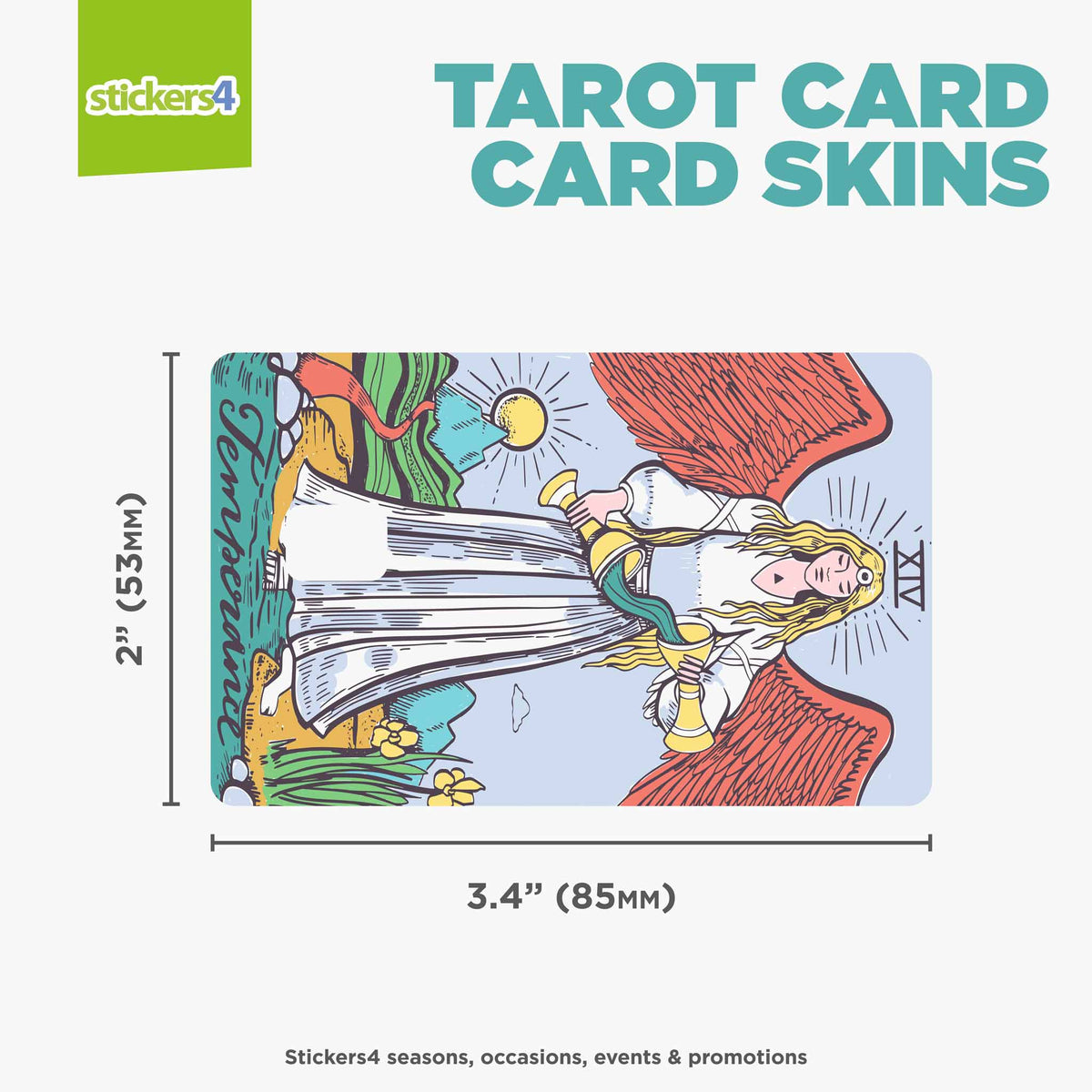 Tarot Card Credit Card Stickers - Pack #1