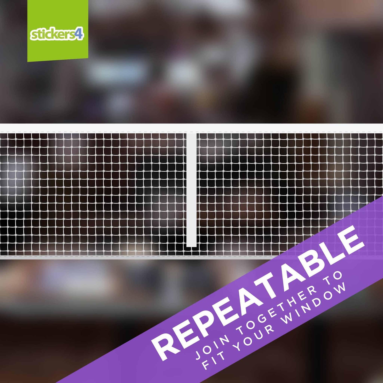 Tennis Net Border Window Sticker Events