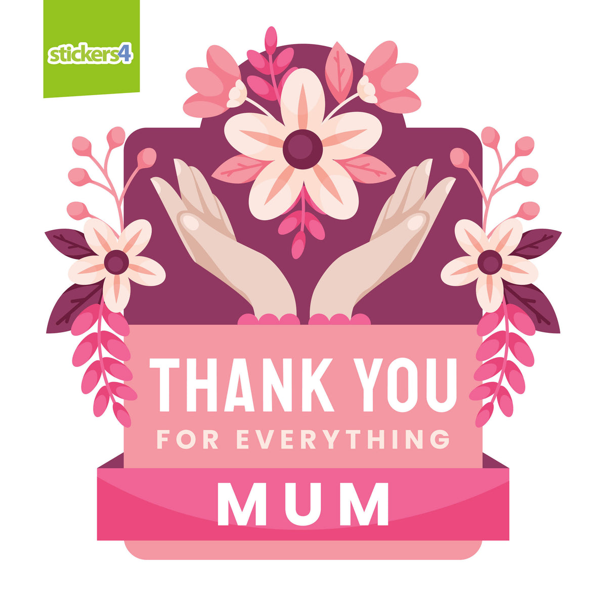 Thank You Mum Window Sticker