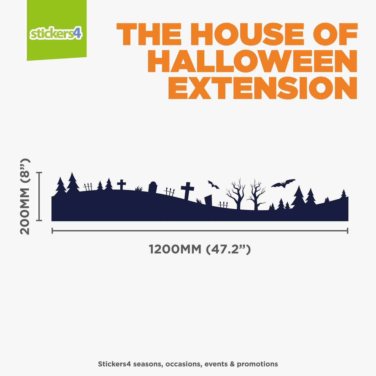 The House of Halloween Border Window Sticker