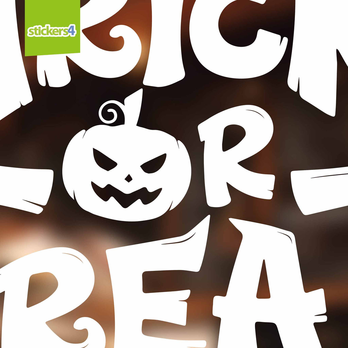 Trick or Treat Text Window Sticker