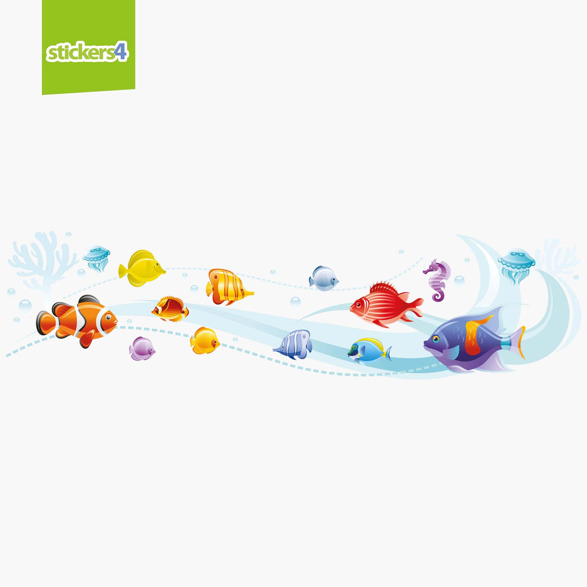 Tropical Fish Border Window Sticker