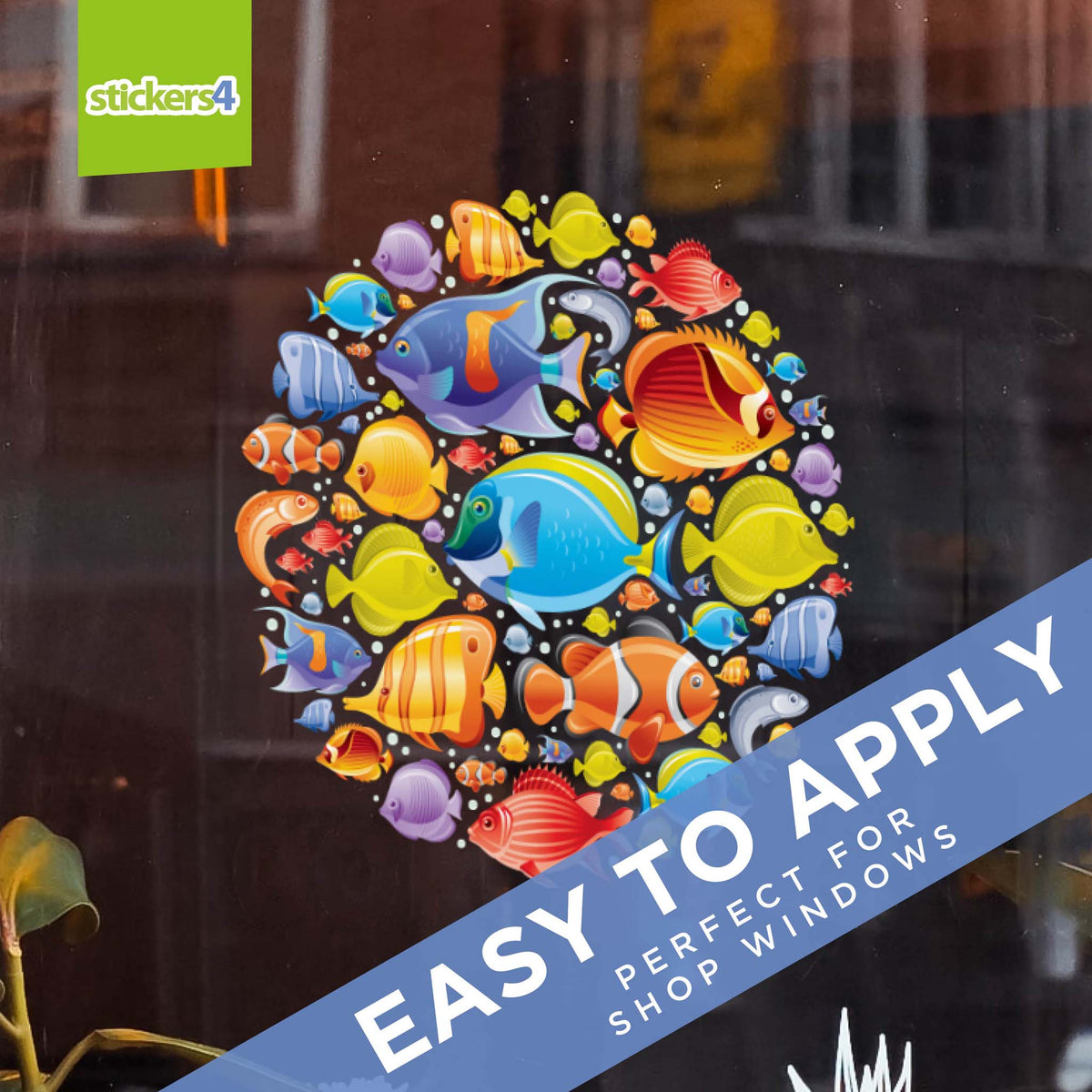 Tropical Fish Roundel Window Sticker