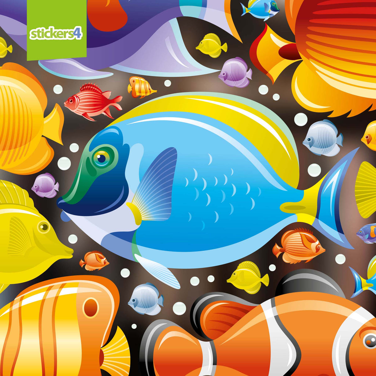 Tropical Fish Roundel Window Sticker