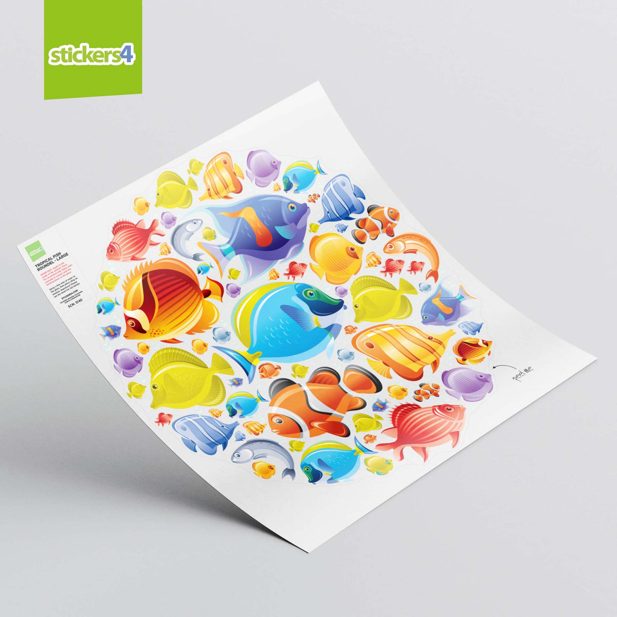 Tropical Fish Roundel Window Sticker