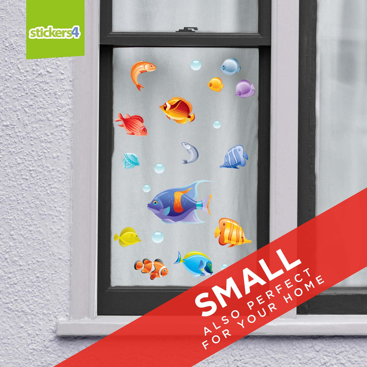 Tropical Fish Double-Sided Static Cling Window Set