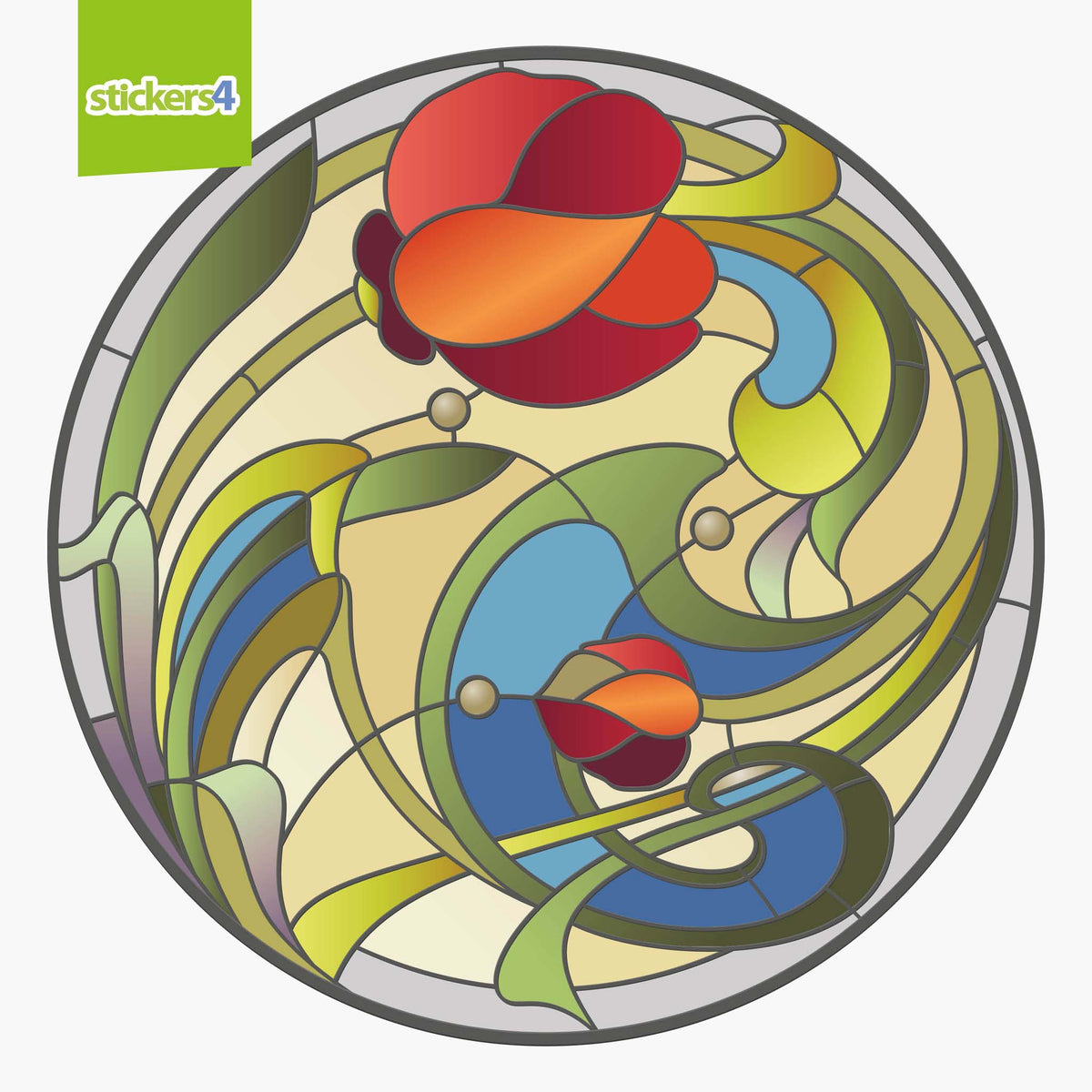 Tulips Suncatcher Roundel Window Cling