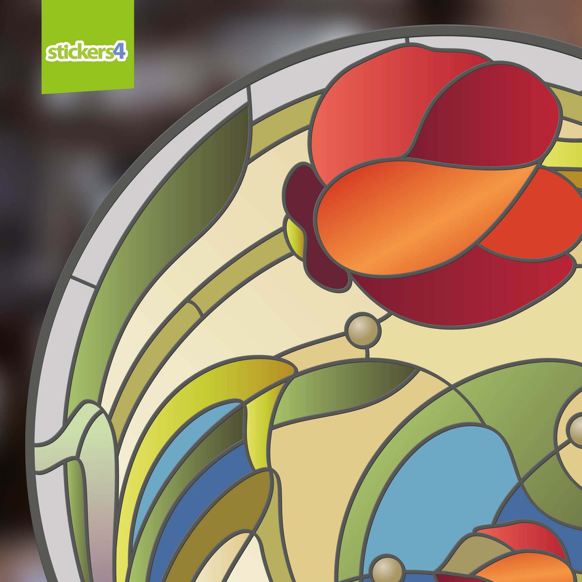Tulips Suncatcher Roundel Window Cling
