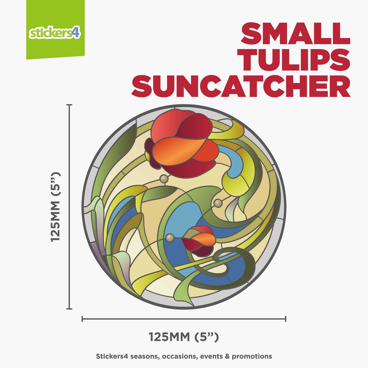 Tulips Suncatcher Roundel Window Cling