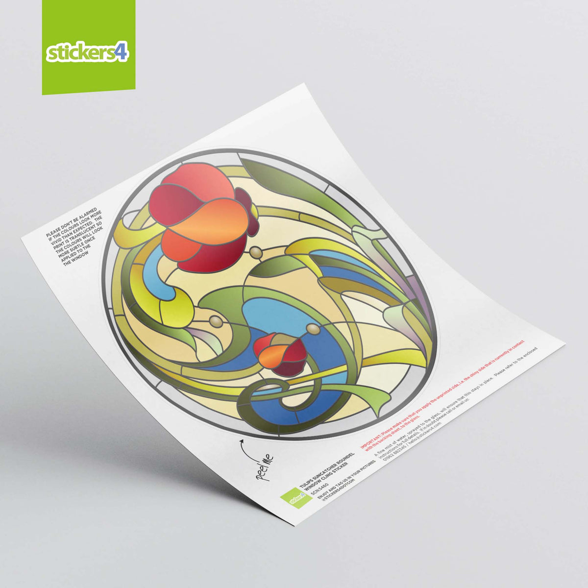 Tulips Suncatcher Roundel Window Cling
