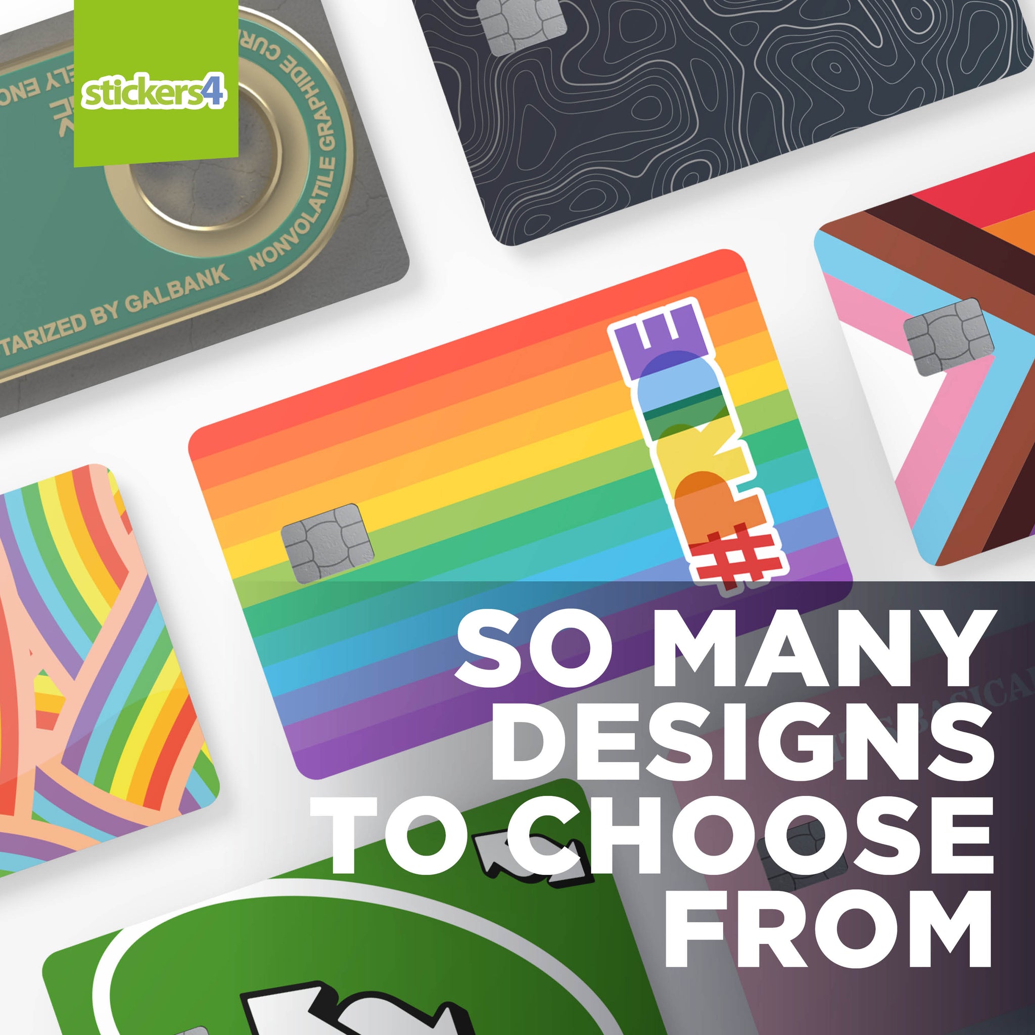 USA Card Credit Card Stickers Pack of 4 | Patriotic Skins