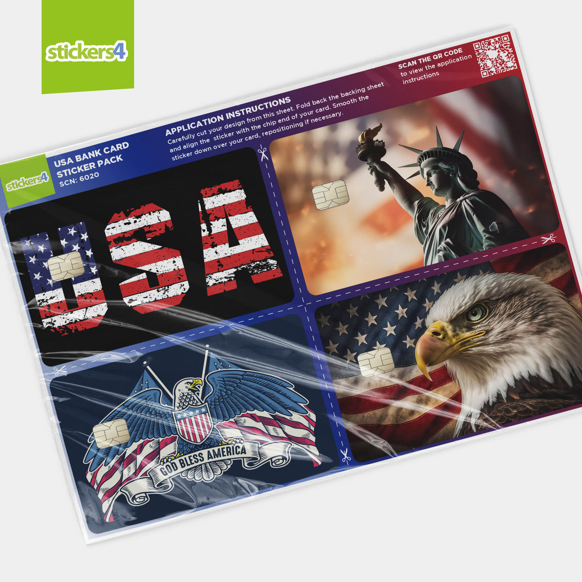 USA Credit Card Stickers