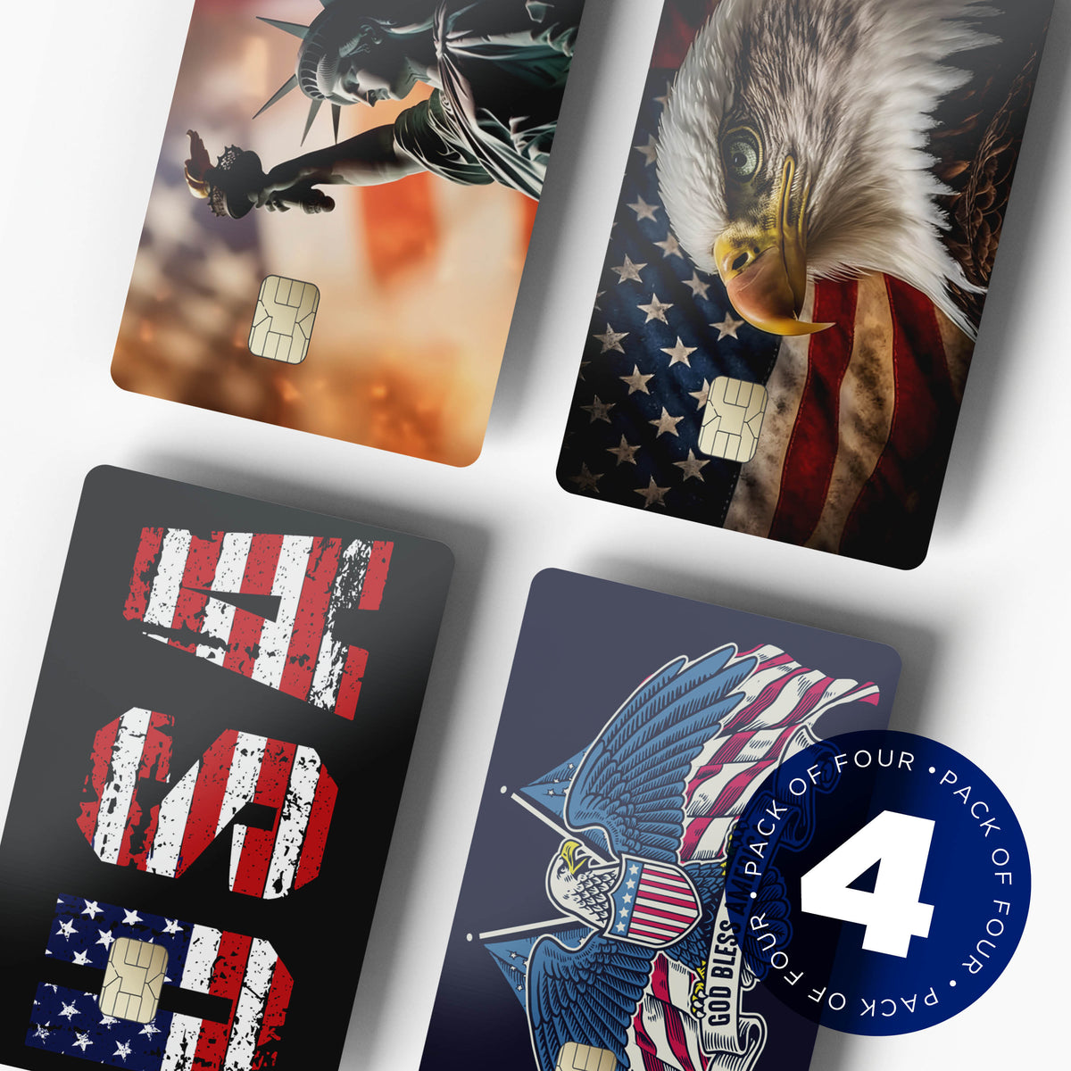 USA Credit Card Stickers