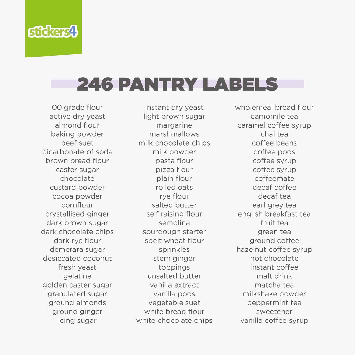 418 Pantry Labels - Ultimate Collection Kitchen Labels