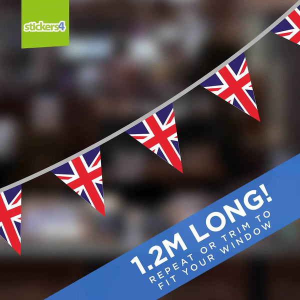 Union Flag Bunting Window Sticker | Remembrance | Stickers4
