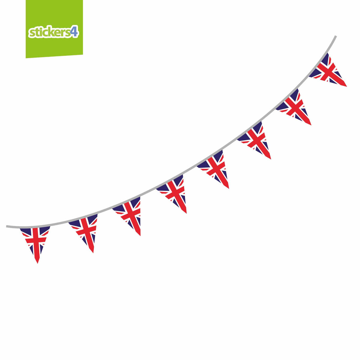 Union Flag Bunting Effect Window Sticker