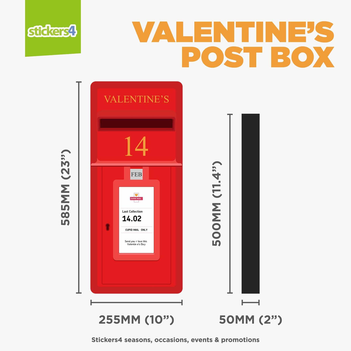 Valentine&#39;s Post Box Window Sticker